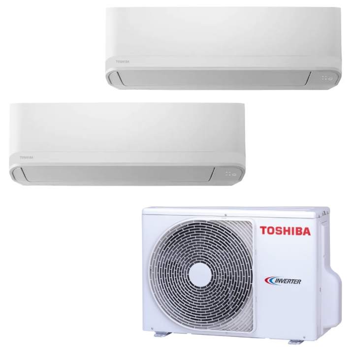 Toshiba SEIYA 2 MultiSplit Duo Wandgeräte RAS-B05E2KVG-E + RAS-B07E2KVG-E + RAS-2M10U2AVG-E |  1,5 kW  + 2 kW -  Weiß